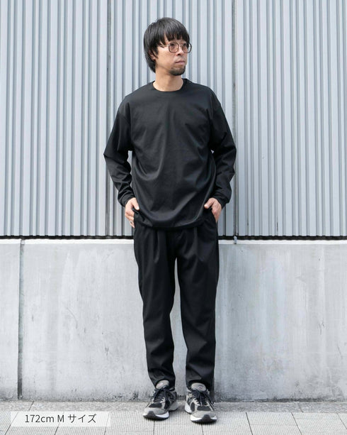 ultimex long sleeve tee + ultimex one tuck tapered easy pants