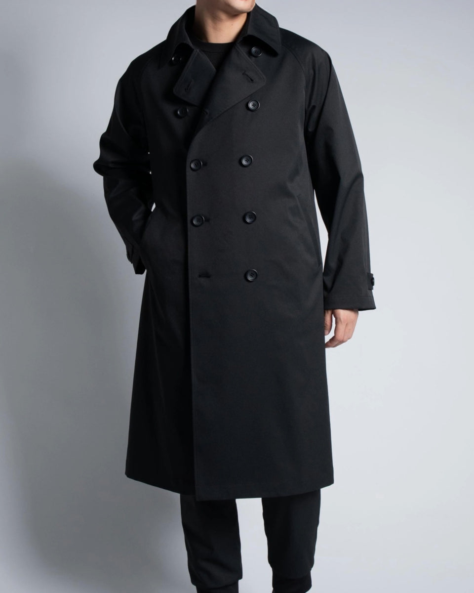 Macqio ブラック トレンチコート M ultimex washable trench coat – Macqlo